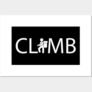 Climb climbing Posters and Art